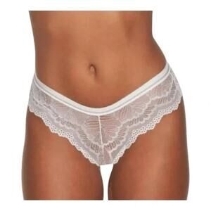 NWT Frederick's Of Hollywood Caroline Panty Sheer Lace White Womens Plus Size 2X
